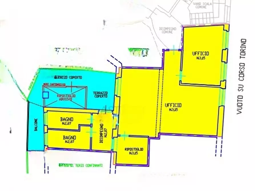 Immagine 2 di Ufficio in vendita  in Corso Torino 2 a Asti