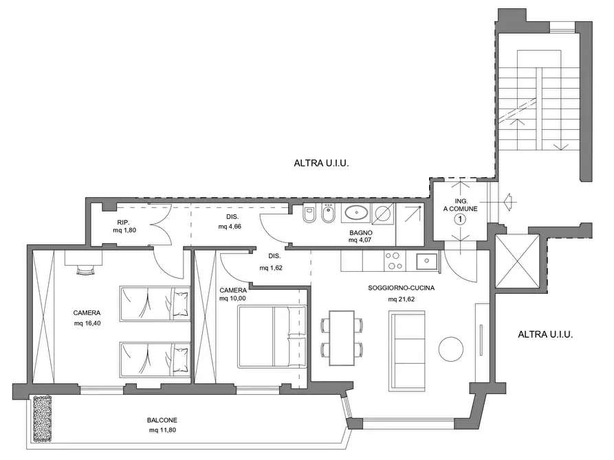 Immagine 19 di Trilocale in vendita  in Via Benedetto Marcello a Firenze