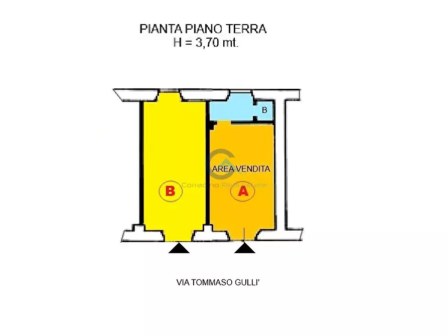 Immagine 7 di Locale commerciale in affitto  in Via Tommaso Gullì 9 a Catanzaro