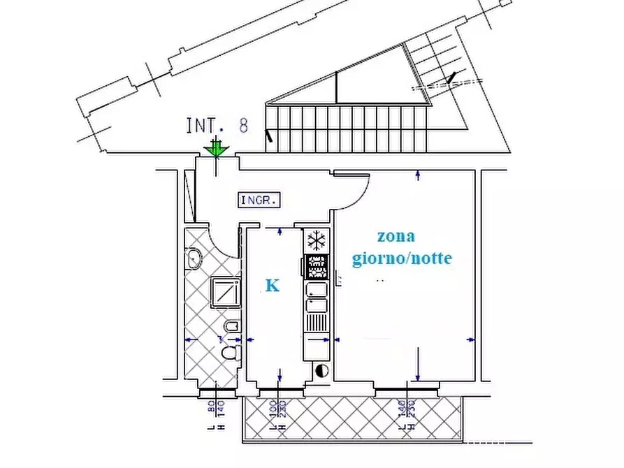 Immagine 15 di Bilocale in vendita  in Via Pietralunga 4 a San Remo