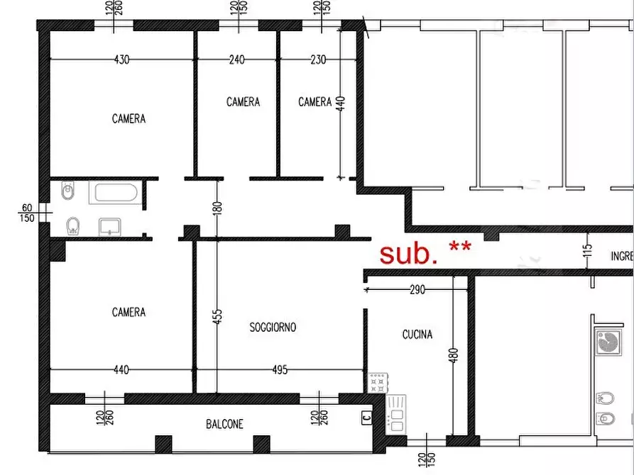 Immagine 7 di Pentalocale in vendita  in Via Fratelli Rosselli 26 a Sale
