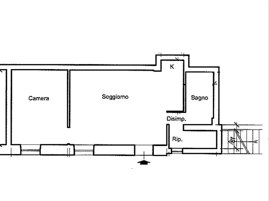 Immagine 2 di Bilocale in vendita  in Via L. Bernabò Brea 30 a Zoagli
