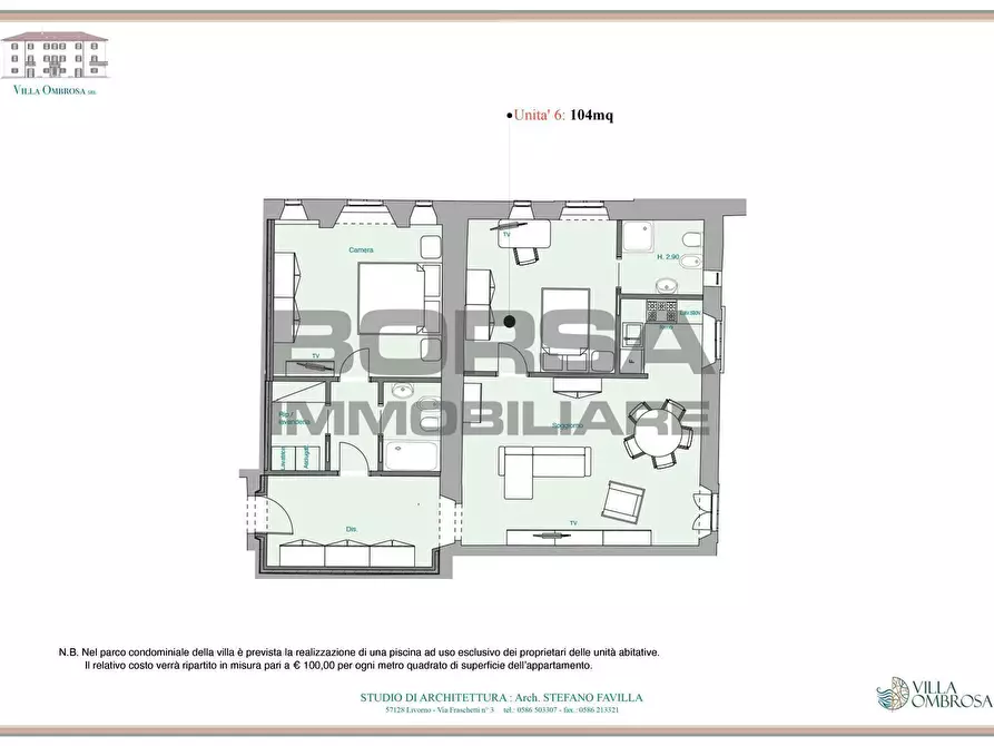 Immagine 3 di Appartamento in vendita  in Via Ombrosa 8 a Livorno