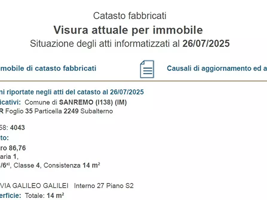 Immagine 11 di Garage in vendita  in Via Galileo Galilei 159 a San Remo