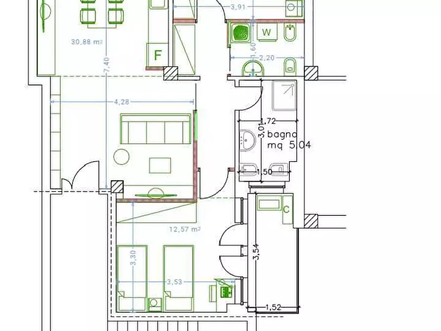 Immagine 7 di Trilocale in vendita  a Pescara