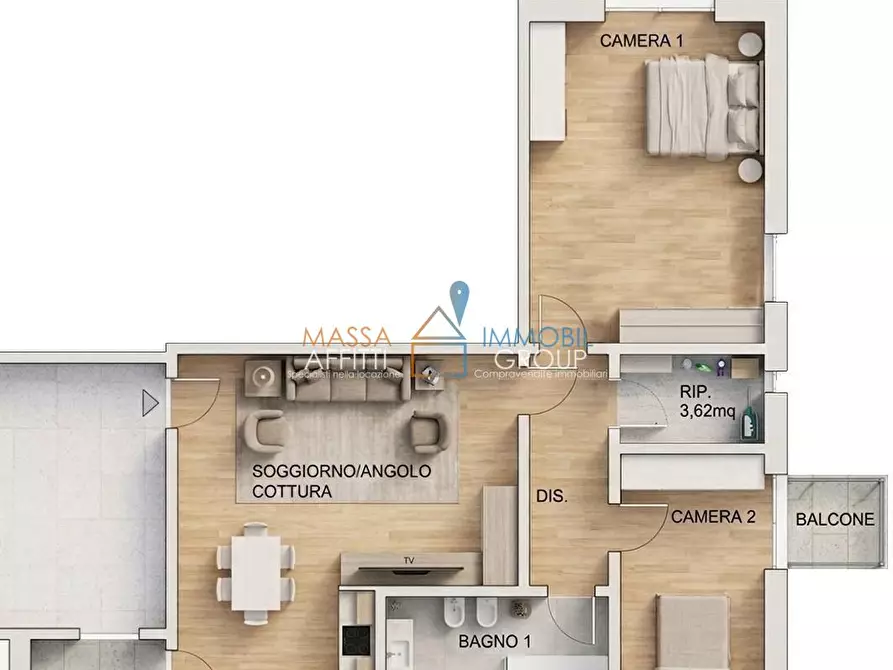 Immagine 2 di Quadrilocale in vendita  in Via San Giovanni Battista la Salle 9 a Massa