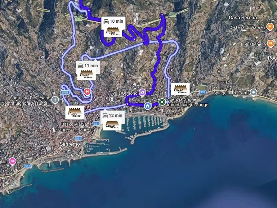 Immagine 1 di Trilocale in vendita  in Strada Carrozzabile S. Pietro 165 a San Remo