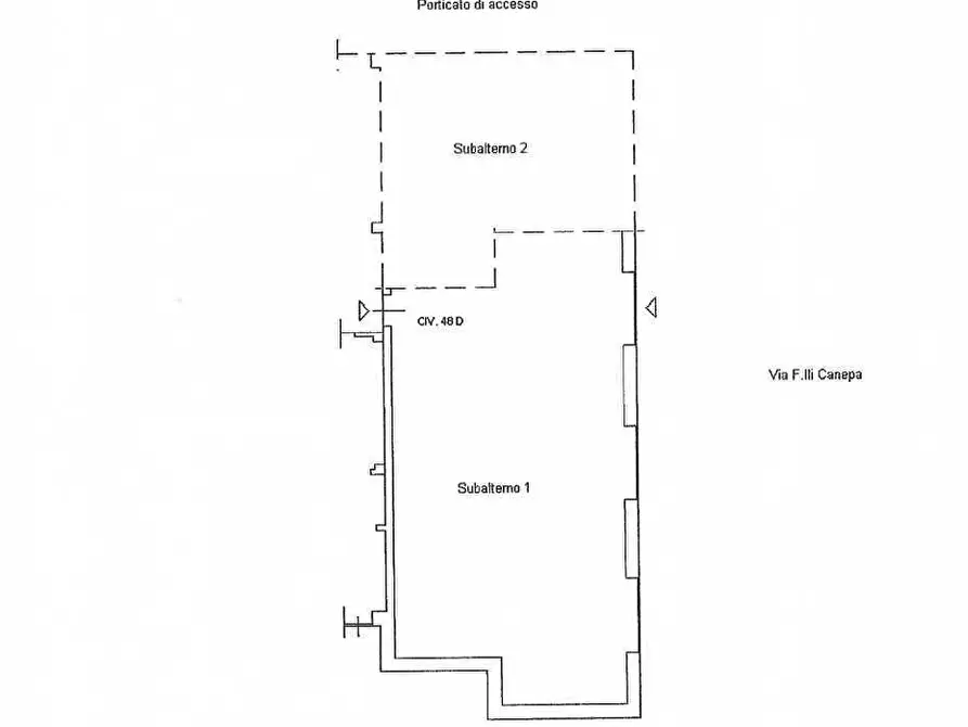Immagine 2 di Locale commerciale in vendita  in Via Fratelli Canepa 48D a Serra Riccò