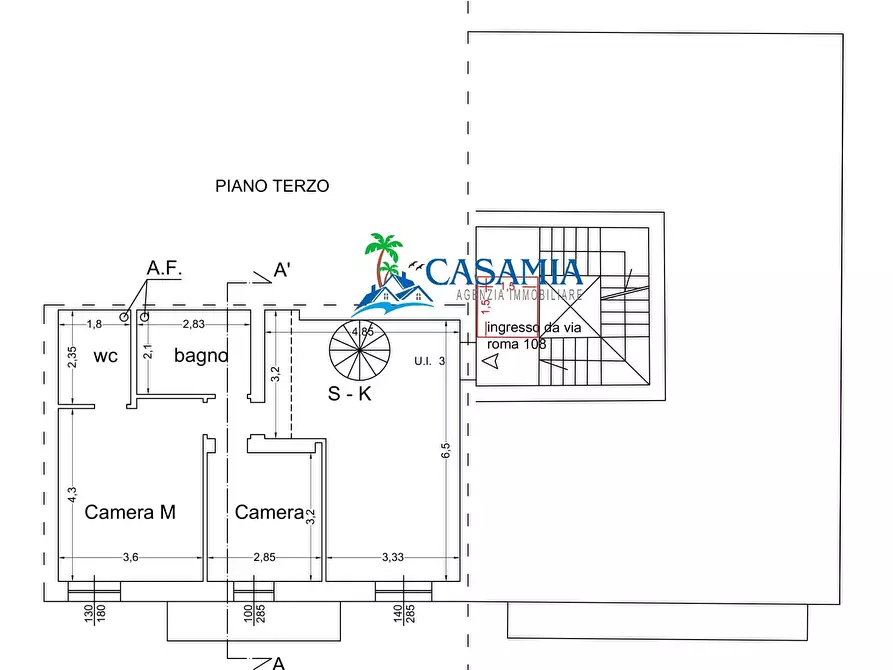 Immagine 16 di Trilocale in affitto  a San Benedetto Del Tronto