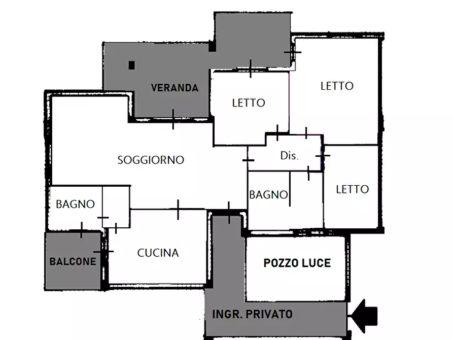 Immagine 9 di Quadrilocale in vendita  in Via Ludovico Ariosto a Monopoli
