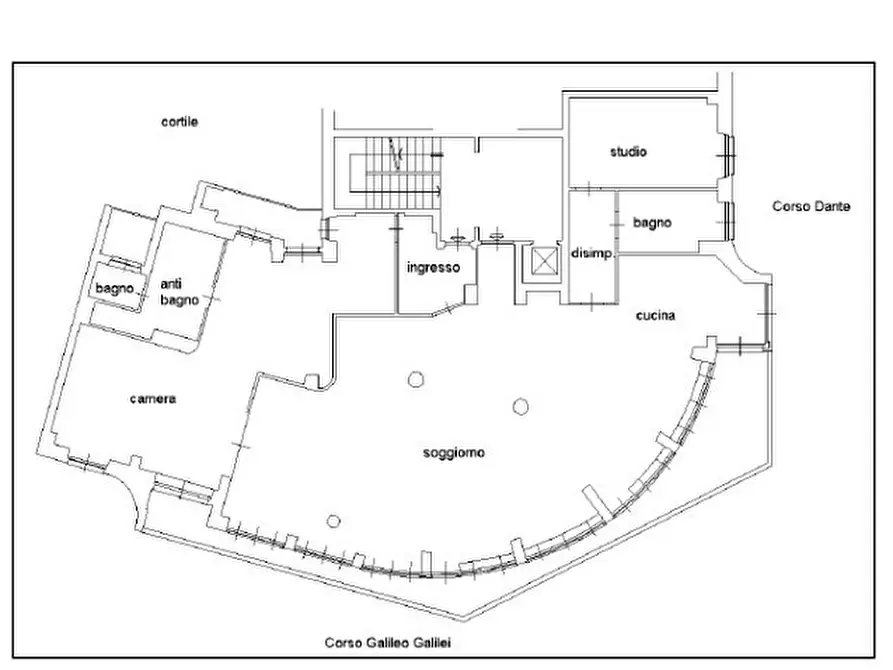 Immagine 2 di Pentalocale in vendita  in Corso Dante 126 a Torino