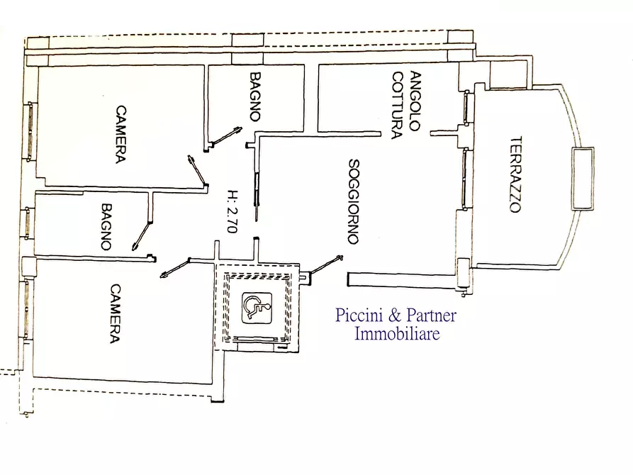 Immagine 46 di Quadrilocale in vendita  in Via Fausto Luciani 32 a Perugia