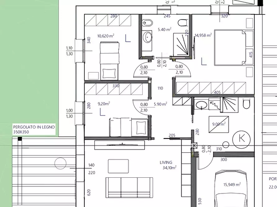 Immagine 12 di Casa trifamiliare in vendita  a Montirone