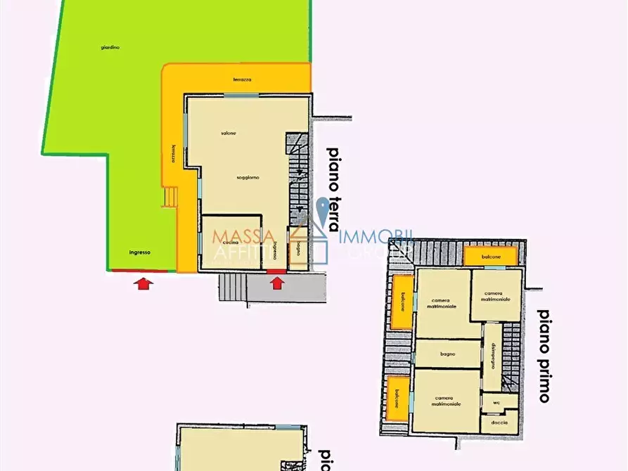 Immagine 26 di Villetta a schiera in vendita  in Via Godola 26 a Massa