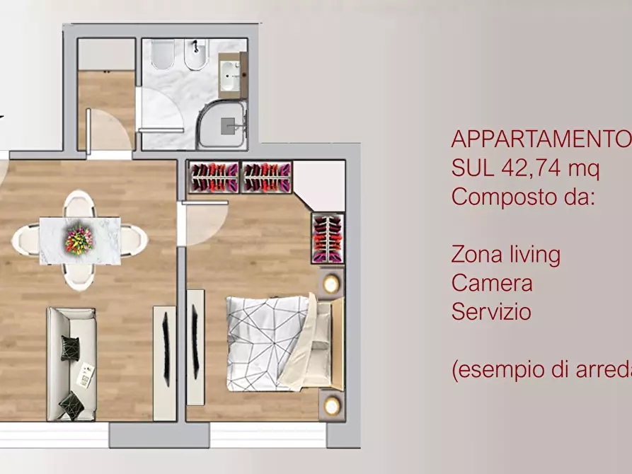 Immagine 17 di Bilocale in vendita  in Via dei Sette Santi a Firenze