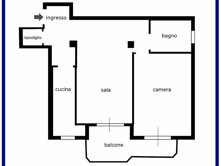 Immagine 14 di Bilocale in vendita  a Rapallo