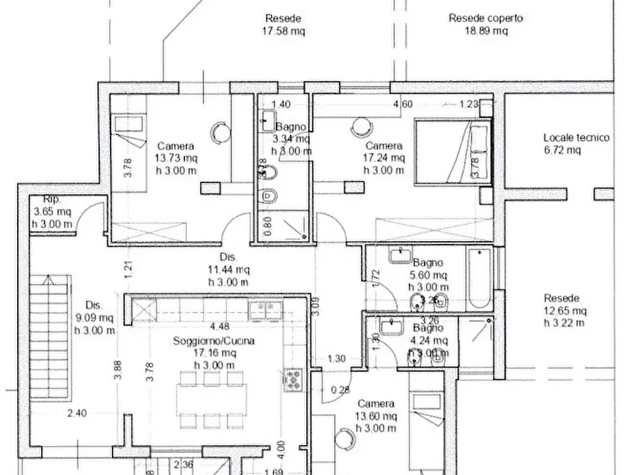 Immagine 18 di Quadrilocale in vendita  in Via Desiderio da Settignano a Firenze