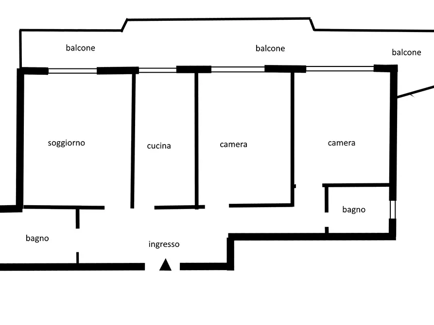 Immagine 2 di Trilocale in vendita  a Rapallo