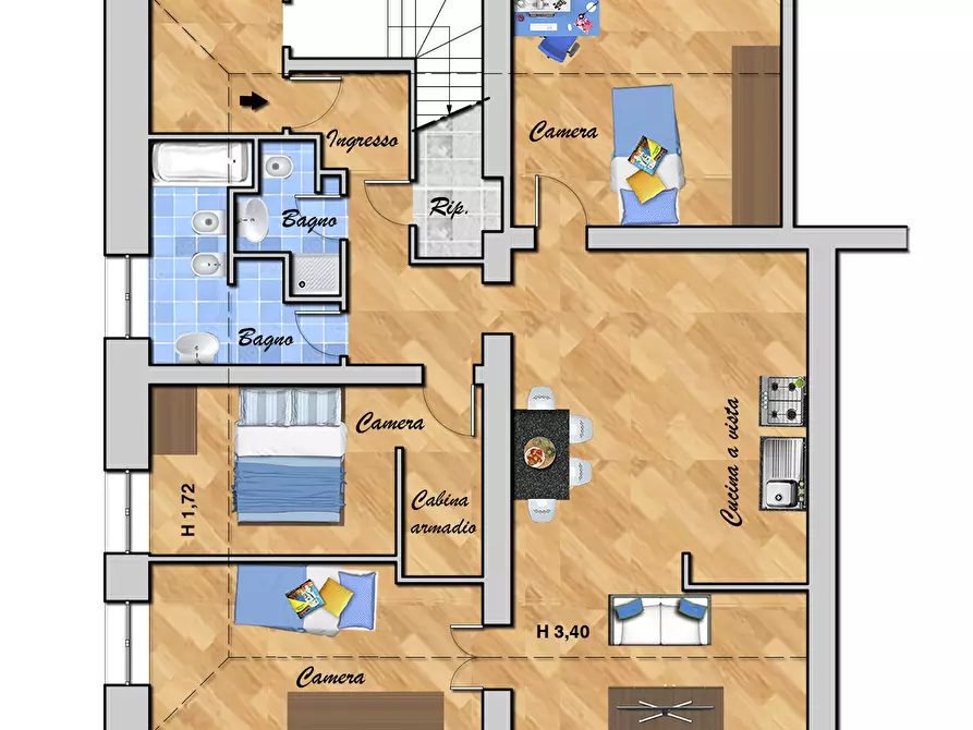 Immagine 54 di Quadrilocale in vendita  in Via Sardorella 85A a Sant'olcese