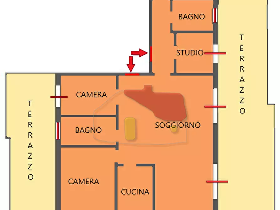 Immagine 15 di Attico in vendita  in Strada Privata Vallarino a San Remo