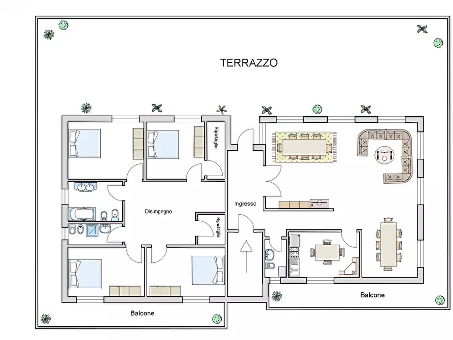 Immagine 54 di Attico in vendita  a Pineto