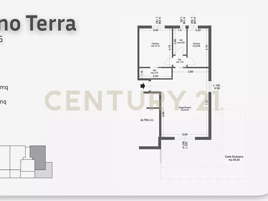 Immagine 11 di Trilocale in vendita  in Via Brasile 28 a Grosseto