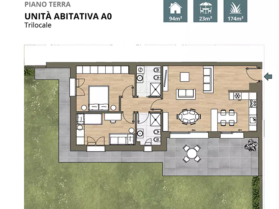 Immagine 4 di Trilocale in vendita  in Via San Giacomo 9 a Como