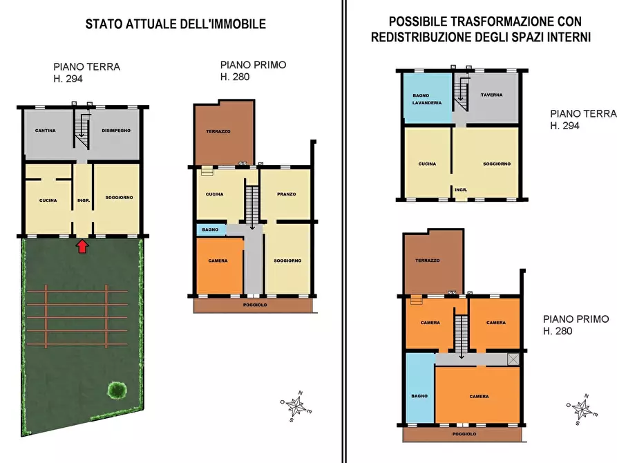 Immagine 18 di Porzione di casa in vendita  a Boara Pisani