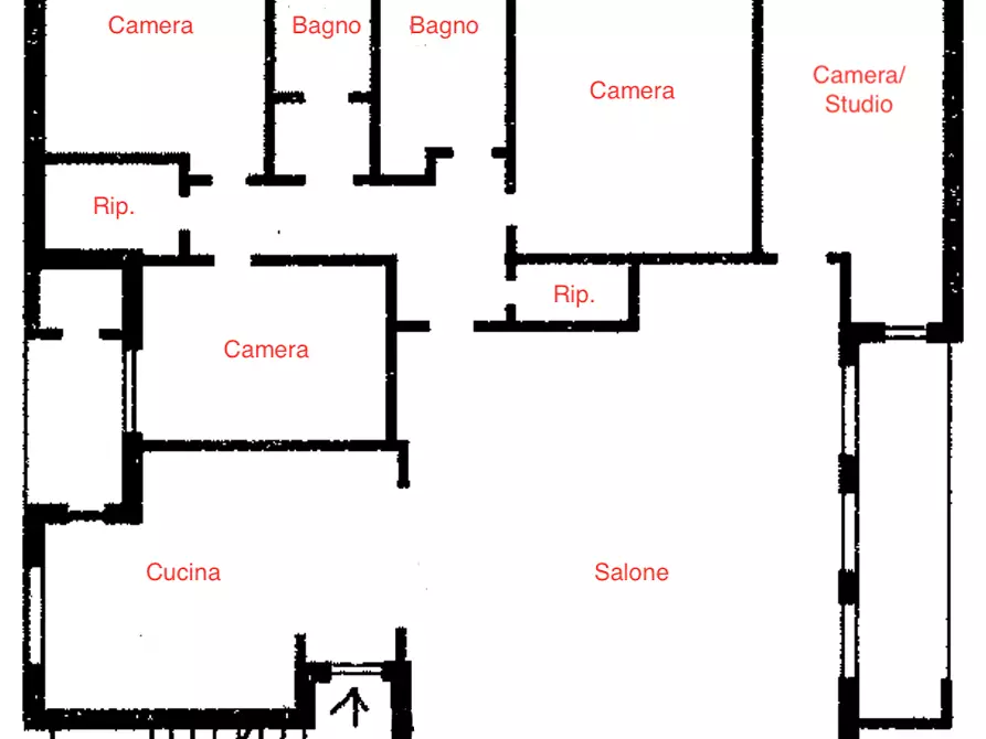 Immagine 27 di Quadrilocale in vendita  in Piazza Nobili de Toma 9 a Omegna