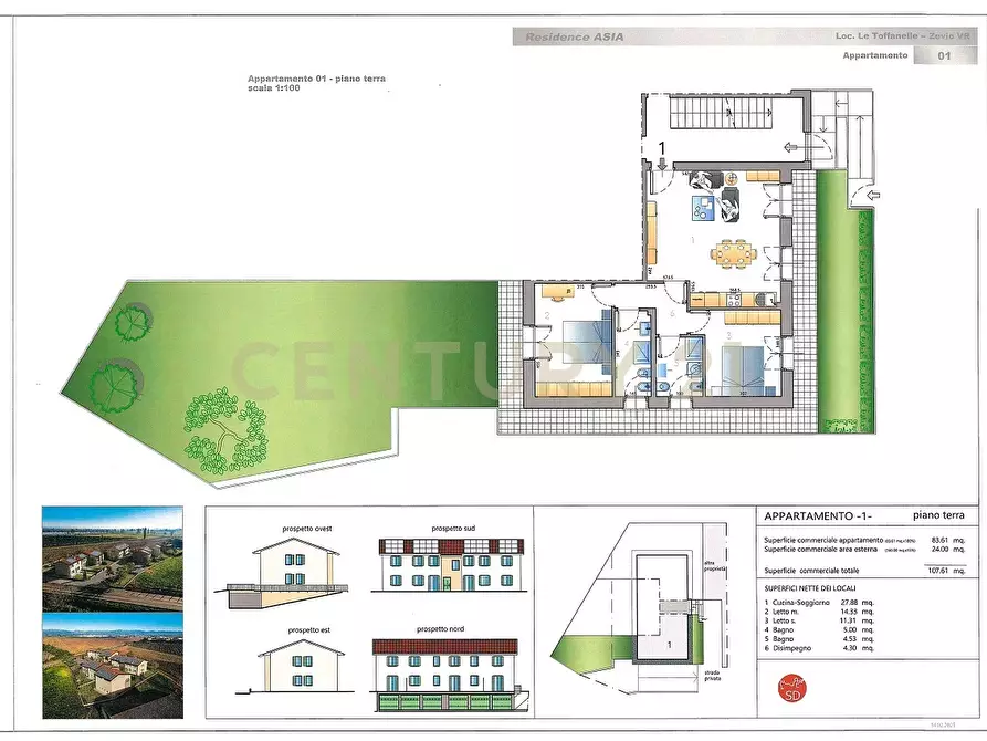 Immagine 6 di Trilocale in vendita  in Via Toffanelle Nuove a Zevio
