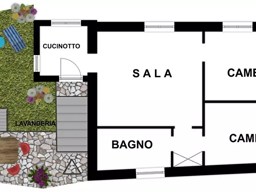 Immagine 23 di Porzione di casa in vendita  a Camogli