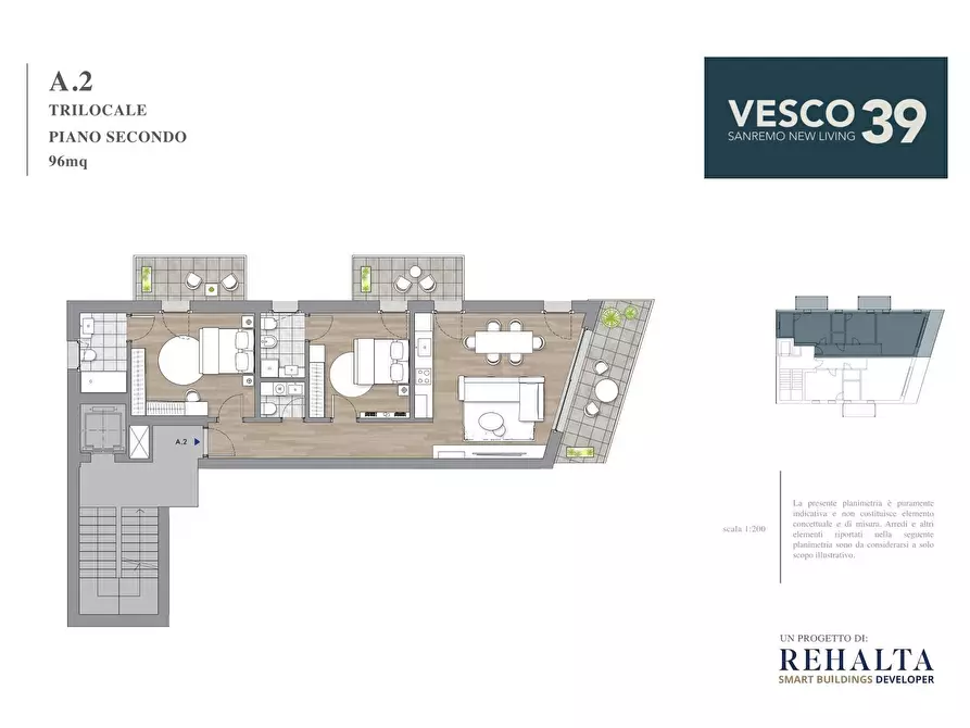 Immagine 19 di Trilocale in vendita  in Via Vesco 39 a San Remo
