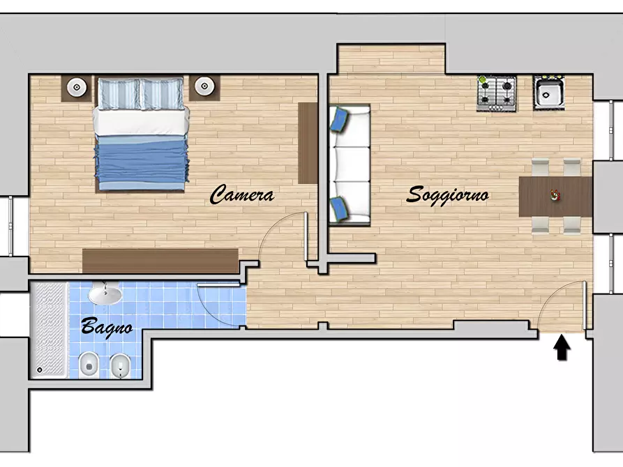 Immagine 26 di Bilocale in vendita  in Via Ramiro Ginocchio 10 a Genova