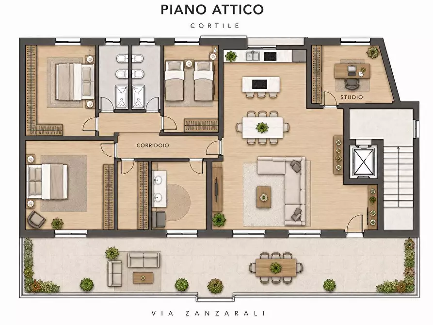 Immagine 29 di Attico in vendita  in Via Giuseppe Zanardelli 7 a Lecce