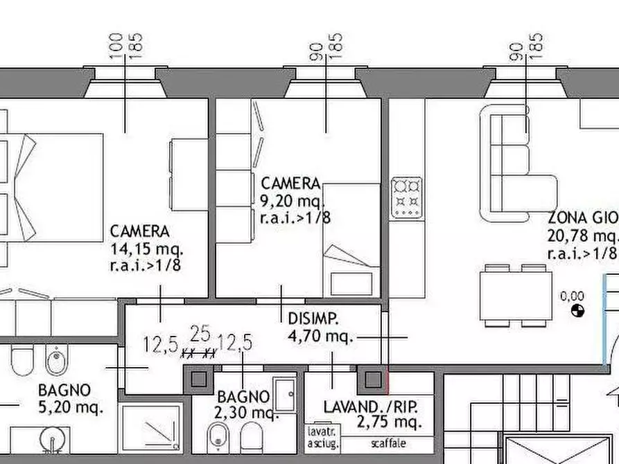 Immagine 15 di Trilocale in vendita  in Via Toscana 34 a Brescia