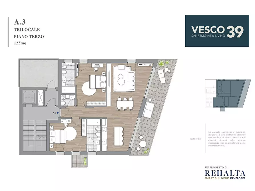 Immagine 20 di Trilocale in vendita  in Via Vesco 39 a San Remo