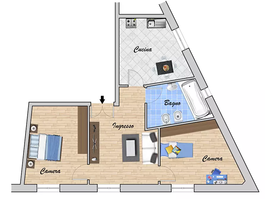 Immagine 31 di Trilocale in vendita  in Via Panigaro 8 a Genova