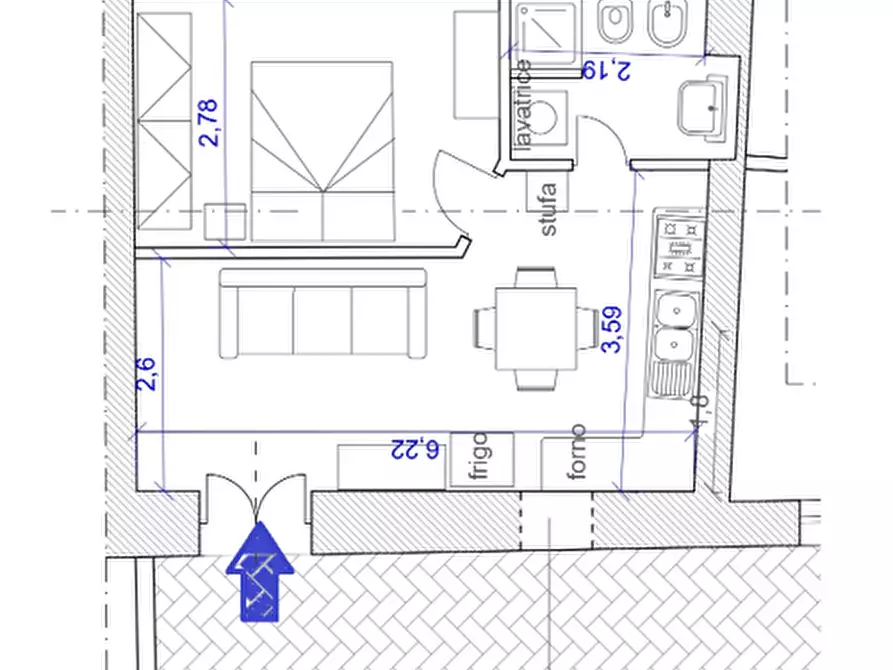 Immagine 12 di Bilocale in vendita  a Giugliano In Campania