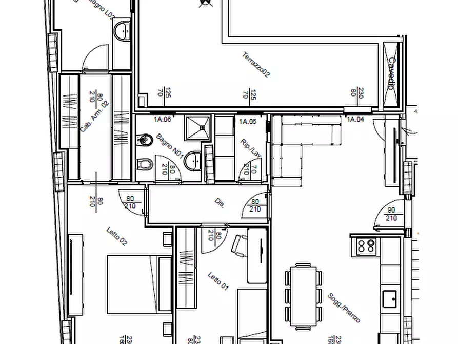 Immagine 8 di Trilocale in affitto  in Via Tito Minniti 32 a Lecce