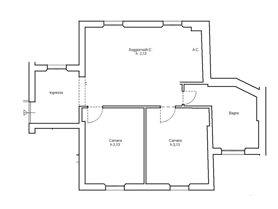 Immagine 24 di Trilocale in vendita  in VIA DI SAN GIOVANNI IN LATERANO 190 a Roma