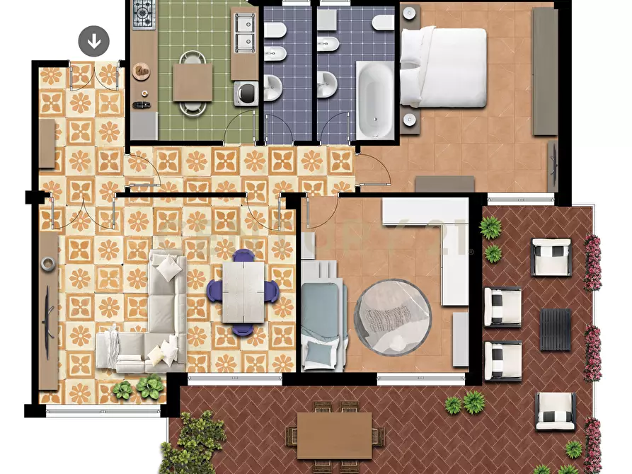 Immagine 22 di Trilocale in vendita  in Via Santa Seconda 13 a Roma