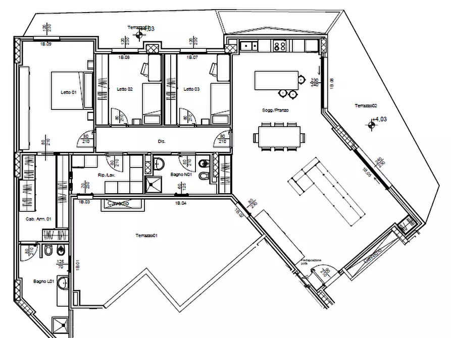 Immagine 8 di Quadrilocale in affitto  in Via Tito Minniti 32 a Lecce