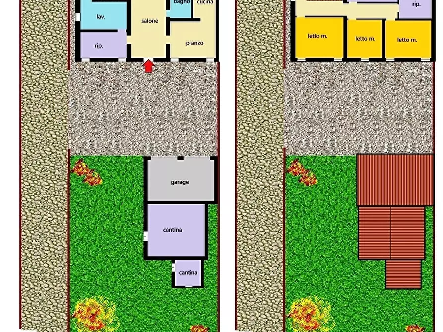 Immagine 17 di Porzione di casa in vendita  a Rovigo