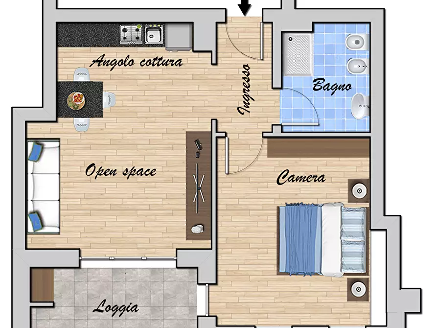 Immagine 36 di Bilocale in vendita  in VIA CIBRARIO 37 a Genova