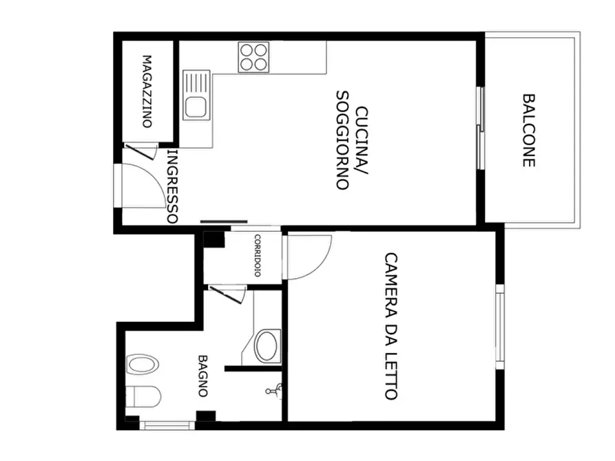 Immagine 37 di Bilocale in vendita  in Largo Parodi 1 a San Bartolomeo Al Mare