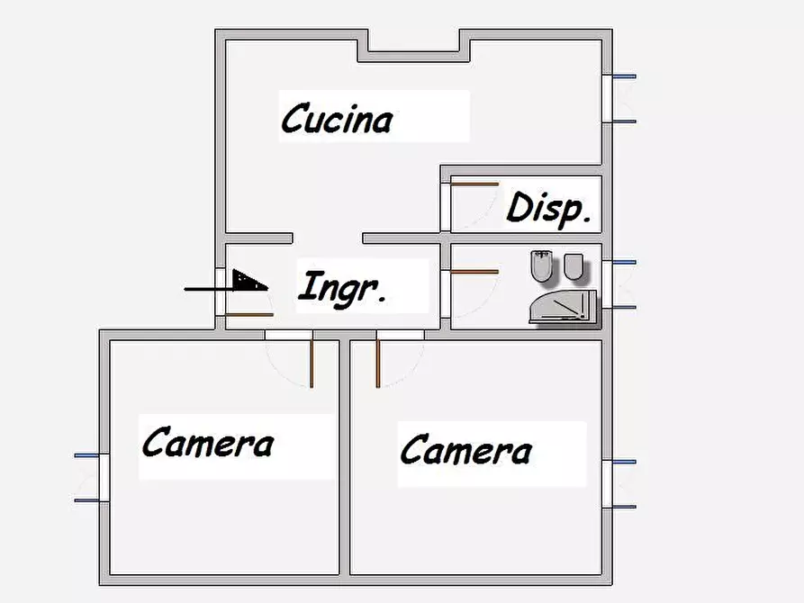 Immagine 32 di Bilocale in vendita  a Genova