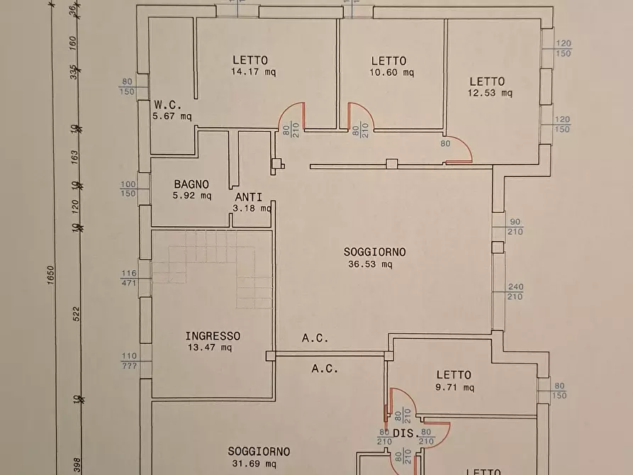 Immagine 10 di Trilocale in vendita  in Piazza Lorenzo Perosi 9 a Rovigo