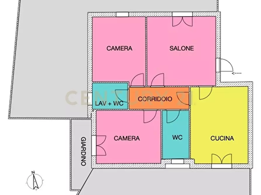 Immagine 2 di Porzione di casa in vendita  in Viale Europa 122 a San Gregorio Di Catania