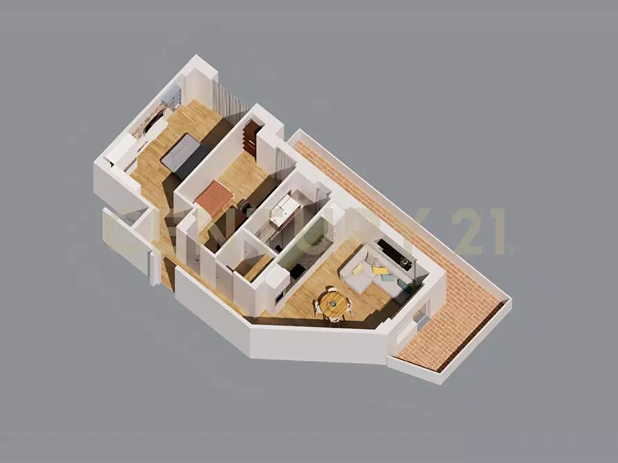 Immagine 2 di Trilocale in vendita  in Via Carlo Dossi 80 a Roma