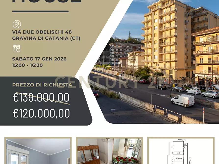 Immagine 1 di Pentalocale in vendita  in Via Due Obelischi 48 a Gravina Di Catania